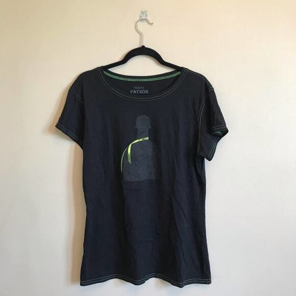 Tequila Patron XL black short sleeve t-shirt casual bottle beach streetwear - Picture 1 of 8